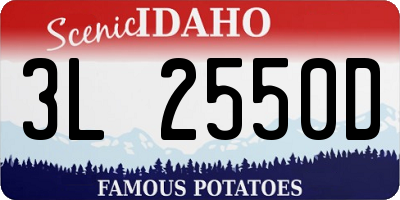 ID license plate 3L2550D