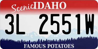 ID license plate 3L2551W