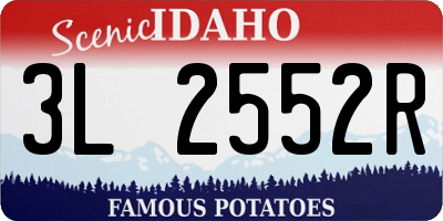 ID license plate 3L2552R