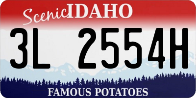 ID license plate 3L2554H