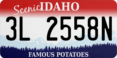 ID license plate 3L2558N