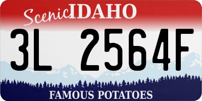 ID license plate 3L2564F