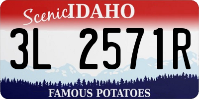 ID license plate 3L2571R
