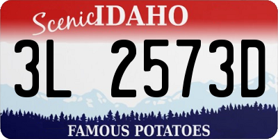 ID license plate 3L2573D