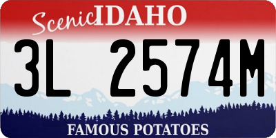ID license plate 3L2574M
