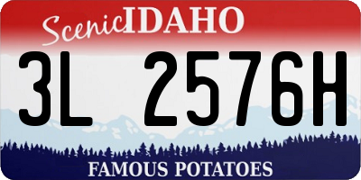 ID license plate 3L2576H
