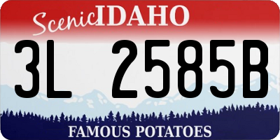 ID license plate 3L2585B