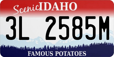 ID license plate 3L2585M