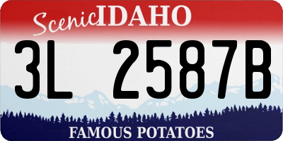 ID license plate 3L2587B