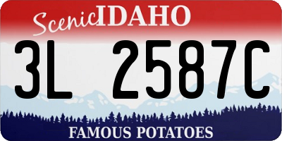 ID license plate 3L2587C