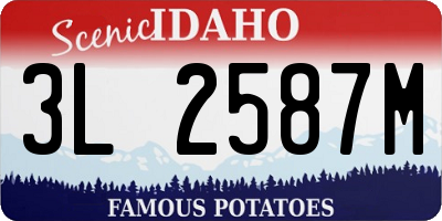 ID license plate 3L2587M