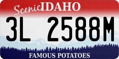 ID license plate 3L2588M
