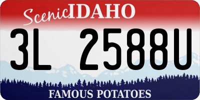 ID license plate 3L2588U