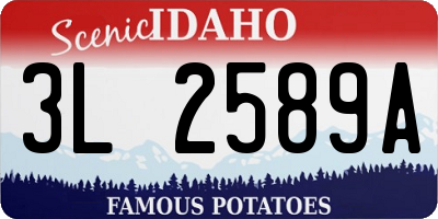 ID license plate 3L2589A