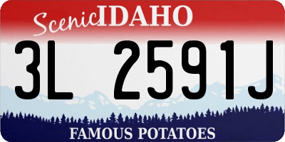 ID license plate 3L2591J