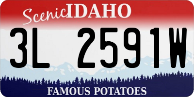 ID license plate 3L2591W