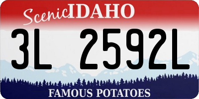 ID license plate 3L2592L