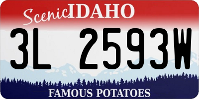 ID license plate 3L2593W