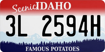 ID license plate 3L2594H