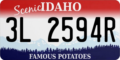 ID license plate 3L2594R