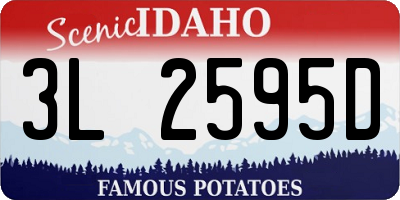 ID license plate 3L2595D