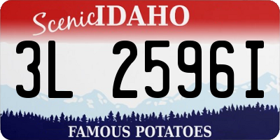 ID license plate 3L2596I