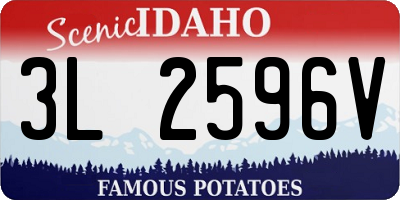 ID license plate 3L2596V