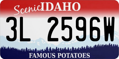 ID license plate 3L2596W