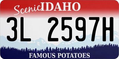 ID license plate 3L2597H