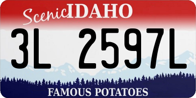 ID license plate 3L2597L