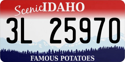 ID license plate 3L2597O