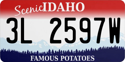 ID license plate 3L2597W