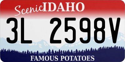 ID license plate 3L2598V