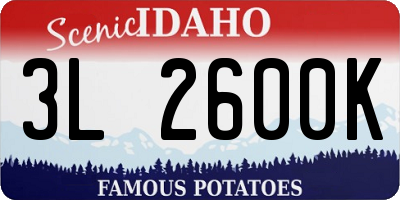 ID license plate 3L2600K