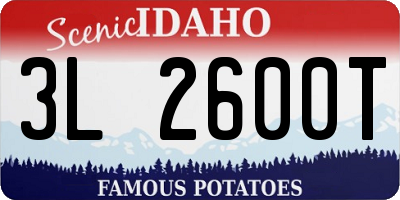 ID license plate 3L2600T