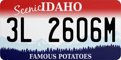 ID license plate 3L2606M