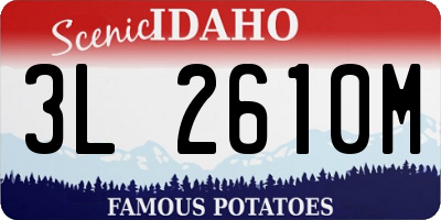 ID license plate 3L2610M