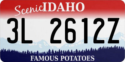 ID license plate 3L2612Z