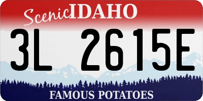 ID license plate 3L2615E