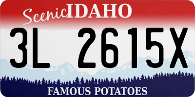 ID license plate 3L2615X