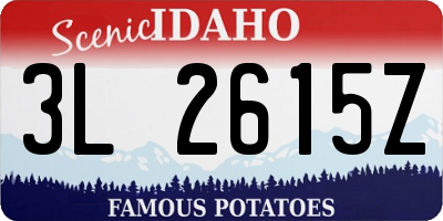 ID license plate 3L2615Z