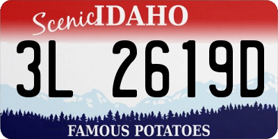 ID license plate 3L2619D