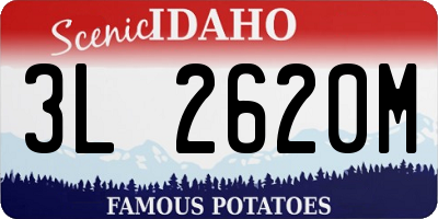 ID license plate 3L2620M