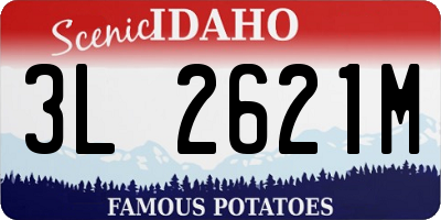 ID license plate 3L2621M