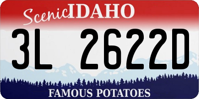 ID license plate 3L2622D