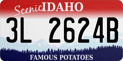 ID license plate 3L2624B