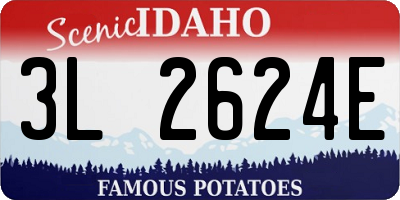 ID license plate 3L2624E