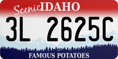 ID license plate 3L2625C