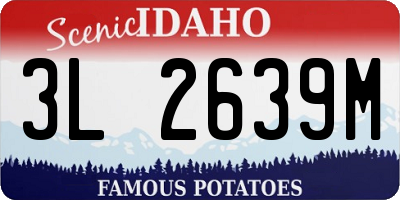 ID license plate 3L2639M