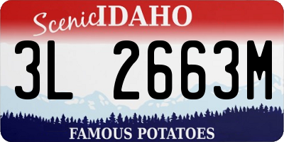 ID license plate 3L2663M